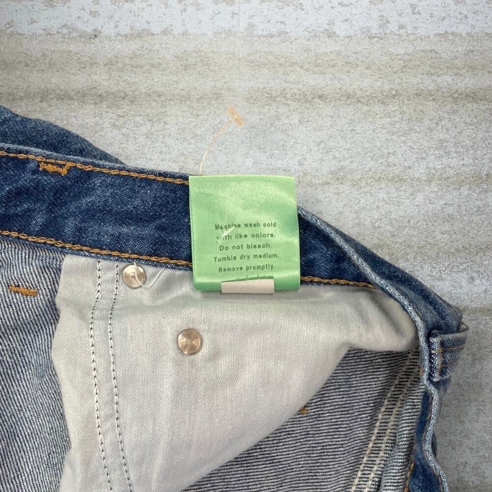 Vintage 90s Carhartt Jeans 38x30 Relaxed Dark Wash Work Wear Denim White Logo - Picture 5 of 7